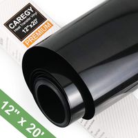 CAREGY Heat Transfer Vinyl HTV for T-Shirts 12 Inches by 20 Feet Roll (Black)