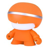 Xoopar 3 inch Art Toy Bluetooth Portable Speakers with Selfie, Wireless Speaker with Strap Hanger for Indoor Outdoor Sports, Lighting LED Face, Children's Gift (Orange)