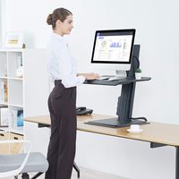 NB North Bayou Sit-Stand Workstation Laptop Sit Stand Desk Converter Fits All Laptop Computers Within 4.4-24.2 lbs（Black)
