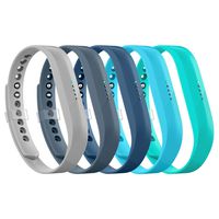 LEEFOX Compatible Fitbit Flex 2 Band, Replacement for Fitbit Flex 2 Accessory Silicon Wristband w/Fastener Clasp Fitness Strap for Original Flex 2, 5 Packs, Large(Psalm 23-3)