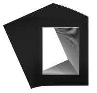 Golden State Art, Pack of 25, Acid-Free Black Pre-Cut 16x20 Picture Mat for 11x14 Photo with White Core Bevel Cut Frame Mattes