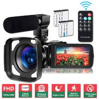 Ultra Video Camera Camcorder For Vlogging KENUO FHD 1080P 26MP 30FPS WIFI IR Night Vision Digital Cameras Webcam for For Youtube, 3.0 Inch IPS Touch Screen Camcorder Recorder with Microphone,Lens Hood