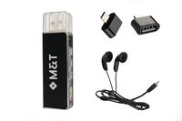 Mini USB Voice Recorder with Earphones and OTG Adapter, 8GB Digital Sound Audio Recording Device for Lectures Meetings, Rechargeable Portable Mac Compatible Dictaphone (Black) by M&T Products