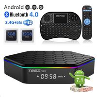 EASYTONE T95Z Plus Android TV Box 3GB 32GB,Android 7.1 TV Box Amlogic Octa-Core,Dual-Band Wi-Fi 2.4/5.8G Smart Boxes Android Mini PC with Wireless Keyboard Remote (Backlit)