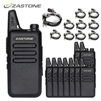 Zastone X6 Walkie Talkie with Earpiece 10 Pack 3W 16-Channel UHF 400-470Mhz Rechargeable Long Range Two-Way Radios