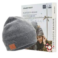 Enjoybot Bluetooth Beanie Hat Headphones, Bluetooth V4.1 Wireless Knit Winter Hat Music with Detachable Built-in Mic and HD Stereo Speakers, Unique Gifts for Men/Women/Girls/Boys (Gray)