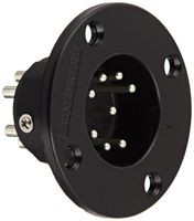 Amphenol Audio EP-8-14B EP Male chassis Mount Connector, Round Flange, Machined Contacts, Metal Shell