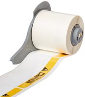 Brady M71-38-483-CAUT Ultra Aggressive Polyester BMP71 Labels , White (100 Labels per Roll, 1 Roll per Package)