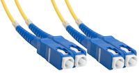 Amphenol FO-DUALSCX2S9-003 SC-SC Duplex Single-Mode Fiber Optic Patch Cable, 9/125 OS1, OFNR, 3 m, 10', Yellow