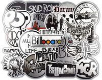 DOFE 50 PCS Music Metal Stickers,Laptop Waterproof Stickers,Perfect to Laptop Luggage Car Motorcycle Bicycle,DIY Decoration for Kids and Adults. (50PCS Silvery)