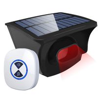 Otdair Solar Driveway Alarm System, Wireless Security Alarm Motion Sensor Detector Long Range Alert Weatherproof Outdoor Monitor for Home,Yard Gate,Office and Store