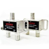 2 Piece CMC2002H-A Heavy Duty 4-Way Balanced 5-1002MHz Corrosion Resistant Plating RG6 RG59 RG7 RG8 RG11 Coaxial Cable Splitter for Charter, Time Warner, HDTV