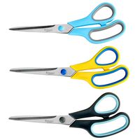 Artlicious - 3 Pack Premium 8 inch Multipurpose Scissors Value Pack for School, Home, Office