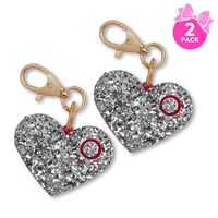 Personal Safety Alarm for Women - Self-Defense Personal Panic 115 Decibel Alarm Keychain for Women with LED Safety Light and Clip, Silver Glitter