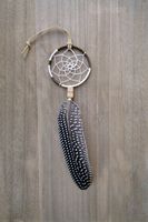 Native American Car Mirror Feather Dream Catcher Amulet Handmade