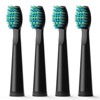 Dnsly Sonic Electric Toothbrush Replacement Heads x4, Black