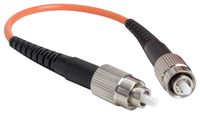 Amphenol FO-50LPBFC000-001 FC Connector Loopback Cable, Multimode, 50/125 (OM2), Orange