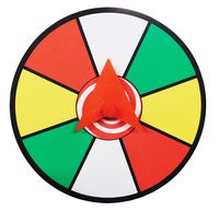 Prize Wheel 12" Magnetic Mount Color Dry Erase Face Spinner for Refrigerator,Whiteboard, File Cabinet or Any Metal Surface