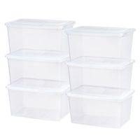 IRIS USA, Inc. CNL-58 58 Quart Clear Storage Box, 6 Pack