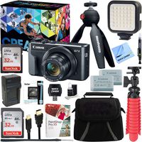 Canon PowerShot G7 X Mark II 20.1MP 4.2x Optical Zoom Digital Camera Video Creator Kit + 64GB SDXC Memory Card + Accessory Bundle