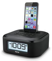 iHome Compact Alarm Clock Radio with Large Display & Lightning Dock for iPhone 5/5S 6/6Plus