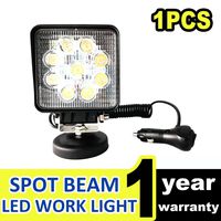 LED Work Light Led Lights Waterproof Offroad Flood Beam Lamp Square Floodlight Truck Boat Bar 27W 12V - DEREKRIC