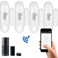 Coolcam Worlds Smallest Discreet Compact WiFi Easy Install, Battery Operated, Door Sensor (4PK)