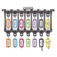 Lucky Line File-A-Key Letter Size - Holds 14 Units, Black w/Assorted Colored Tags, 1 Pack (60800)