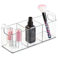 InterDesign Clarity Cosmetic Organizer Tote for Vanity or Medicine Cabinet - Perfect Storage for Makeup or Cosmetics