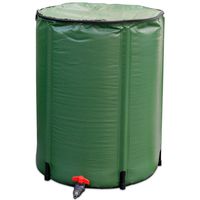 Goplus Portable Rain Barrel Water Collector Collapsible Tank w/Spigot Water Storage Container (60 Gallon)