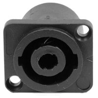 Seismic Audio SAPT240 4 Pole SpeakOn Panel Mount Connector and Fits Series D Pattern Holes Pro Audio, Black
