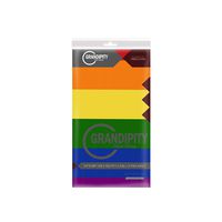 Carnival Pride Rainbow Banner Theme 6 Pack Premium Disposable Plastic Tablecloth 54 Inch. x 108 Inch. Rectangle Table Cover By Grandipity