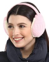 Womens Ear Muffs - Winter Ear Warmers/Covers - Cable Knit Furry Fleece Earmuffs for Cold Weather