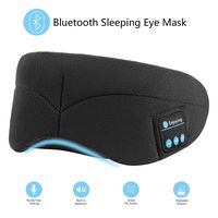 Bluetooth Sleeping Eye Mask with Wireless Headphones,ERNSTING Wireless Bluetooth Music Headset with Adjustable Built-in Speaker and Microphone Calls Washable Perfect for Travel and Sleep (Black)