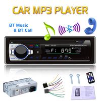 Eaglerich Bluetooth Audio Receiver MP3 Player/FM Radio1 Din in Dash USB/SD/AUX Car Electronics with Remote Control, Car Stereo Player, 12V