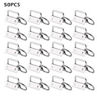 50 Sets Key Fob Hardware Key Fob Keychain Wristlet with Split Ring 1 Inch by HRLORKC