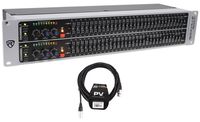 Rockville REQ231 Dual 31 Band 1/3 Octave Graphic Equalizer+peavey XLR Cable