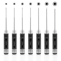 7pcs Hex Screw driver, RC Screwdriver Tools Kit Set (0.9mm 1.27mm 1.3mm 1.5mm 2.0mm 2.5mm 3.0mm) for RC Model, Helicopter, Bench Work, Precision Engineering