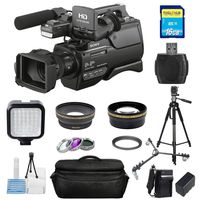 Sony HXR-MC2500 Shoulder Mount AVCHD Camcorder #HXR-MC2500 PRO KIT with Extra Battery and Charger, Filter Kit, 16GB SD, Tripod, X-Large Gadget Bag + More [International Version]