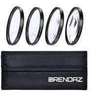 BRENDAZ" Close Up Macro Lens Kit Set (+1, 2, and +4) W/Pouch Works with Nikon Canon SONY Tokina DSLR Lenses (55mm) and for Nikon D3400 D5600, D3300 w/AF-P 18-55mm f/3.5-5.6G Lens.