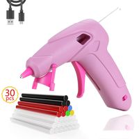 Cordless Hot Glue Gun with Glue Sticks (0.27 x 3.93 inch), USB Rechargeable Lithium Ion Battery, Portable Mini Glue Gun Kit for DIY, Crafts, Arts and Quick Home Repair