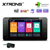 XTRONS Android 9.0 Car Stereo Radio DVD Player Double Din GPS Navigation Octa Core 4G RAM 32G ROM 6.95 Inch Touch Screen Head Unit Supports WiFi OBD2 TPMS for Toyota RAV4 Corolla with DVR Included