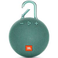JBL JBLCLIP3TEAL Clip 3 Portable Waterproof Wireless Bluetooth Speaker - Teal, 6.5 X 4.3 X 2