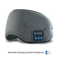 Bluetooth Sleeping Eye Mask Headphones,ERNSTING-4.2 Wireless Bluetooth Headset Music Travel Sleep Headset Built-in Microphone is Adjustable and Washable,Perfect for Travel & Sleeping (Grey)