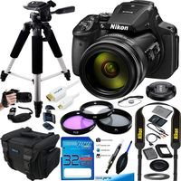 Nikon COOLPIX P900 Digital Camera with 83x Optical Zoom and Built-in Wi-Fi(Black) - Essential Accessories Bundle