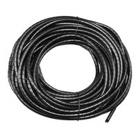 uxcell Spiral Wire Wrap Cable Wrap Cord 4mm x 14m Black PE Polyethylene Tubing for Computer Cable