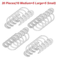 EZGO 20 Pieces (10 Medium+5 Large+5 Small) C-Shape Teeth Whitening Cheek Retractor, Autoclavable Dental Mouth Opener, Disposable Dental Lip Cheek Retractor for Mouthguard Challenge Game