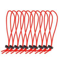 POWRIG 6" Bungee Cords Adjustable Cable Ties Cable management Reusable -Red (10-pack)