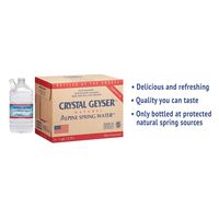 Crystal Geyser 12514CT Alpine Spring Water, 1 Gal Bottle, 6/case