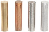 Ajax Scientific 6 Piece Metal Cylinder Set, 10mm Diameter x 30mm Length